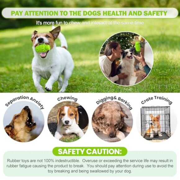 Large Natural Rubber Dog Chew Toy for Aggressive Chewers, Squeaky & Durable - Picture 6 of 7